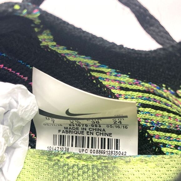 Nike Free RN Flyknit - Women's Sz 7 - Rainbow Running/Jogging Shoes - 831070-003 - Picture 10 of 10